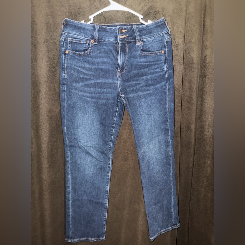 American Eagle Outfitters Dark Blue Stretch Jeans